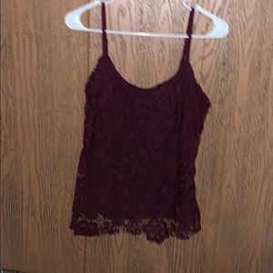 Purple lace tank
